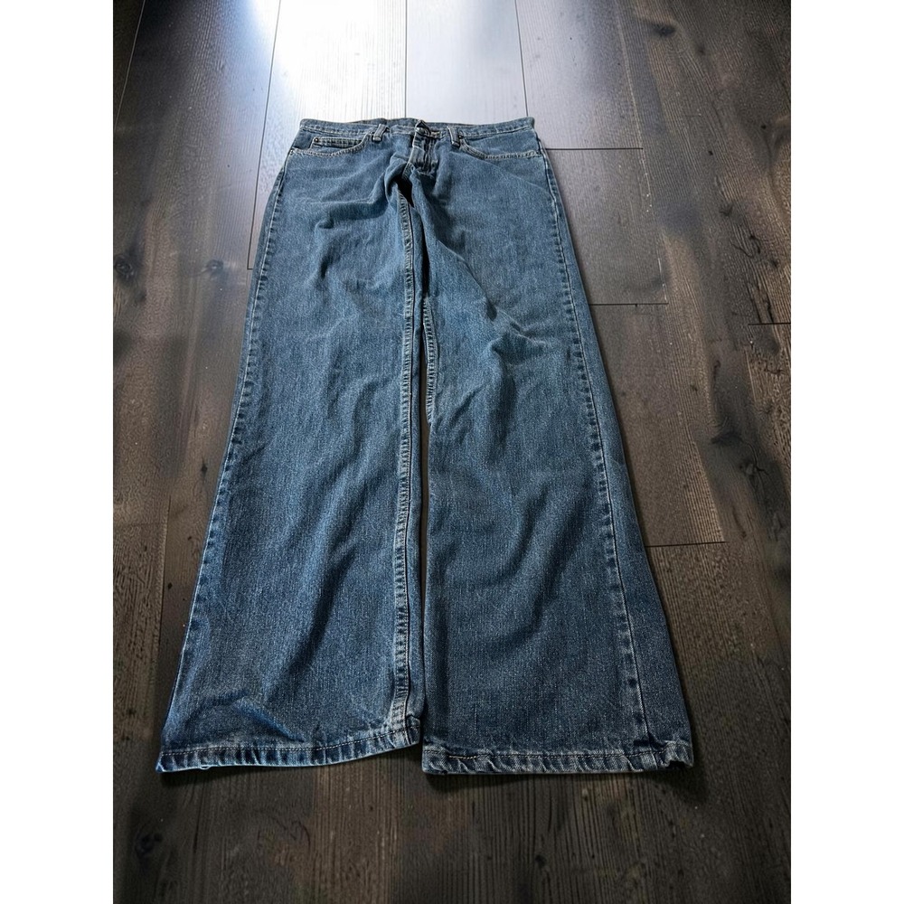 Magellan Jeans Mens 32x34 Blue Denim Straight Leg Outdoor Casual Rugged Work